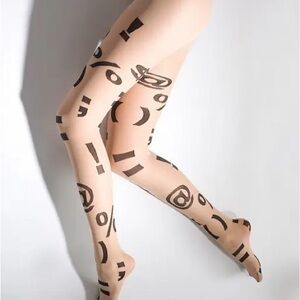 Rare! American Apparel Punctuation Tights